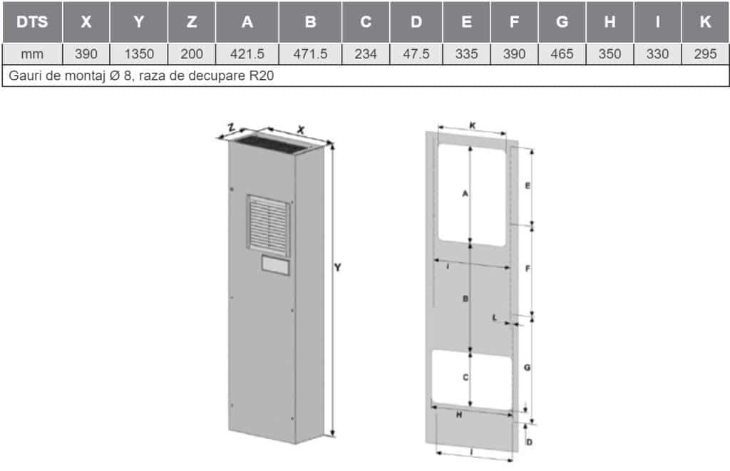 DTS 7341 DTS 7241 dimensiuni